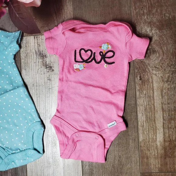 Baby Girl Newborn Onesie Bundle - Carter's and Gerber - Picture 5 of 9